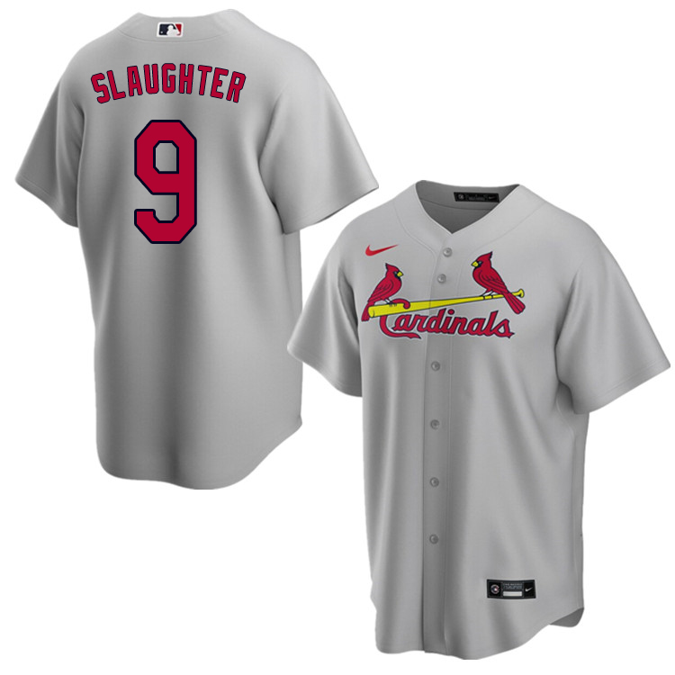 Nike Men #9 Enos Slaughter St.Louis Cardinals Baseball Jerseys Sale-Gray